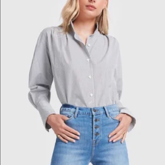 Excellent Condition Frame Pleated Clean Collar Shirt - Picture 3 of 12